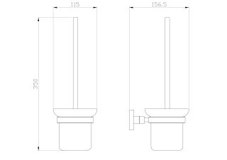 Туалетный ёршик в комплекте Wonzon & Woghand Polo WW-8919-BN брашированный никель